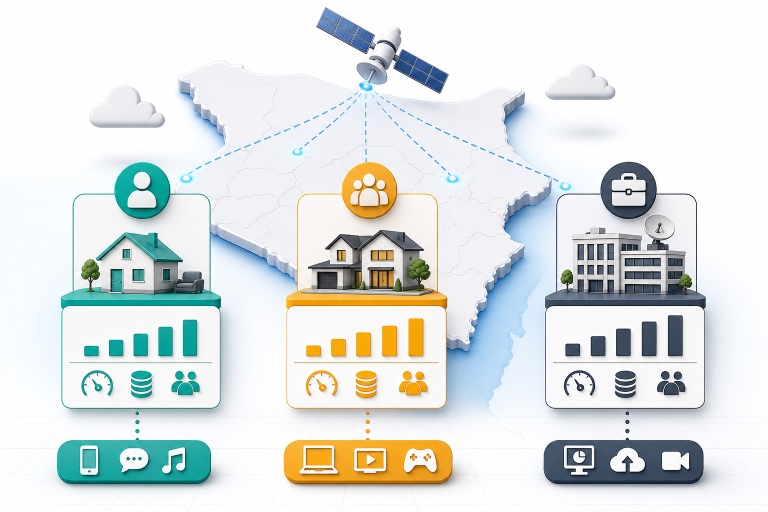 Comparison visual for Amazon LEO internet package tiers in Kenya
